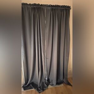 IKEA One Pair Of Gray Polyester Curtains